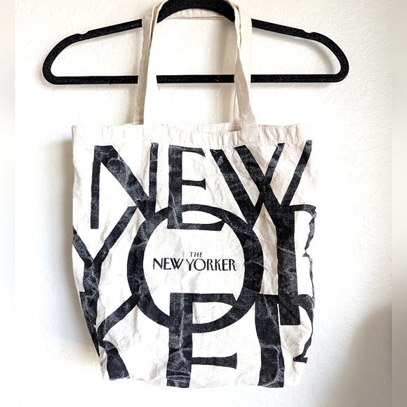 New Yorker Canvas Tote Bag 💕 Classic New York Bag - H 14" - Picture 3 of 8